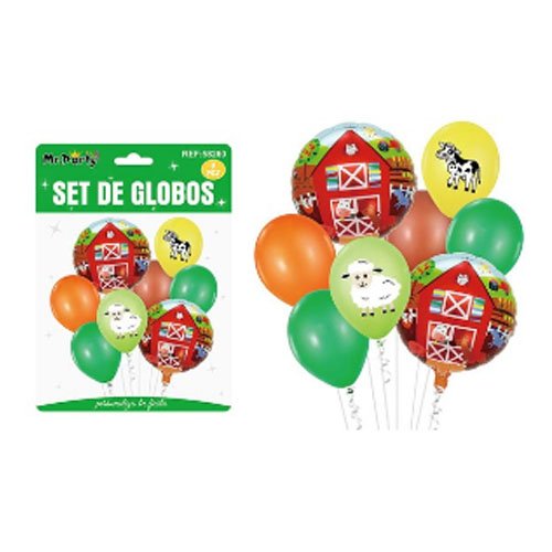 SET DE GLOBOS GRANJA por mayor Cotillon por mayor