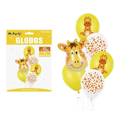 SET DE GLOBOS JIRAFA por mayor Cotillon por mayor