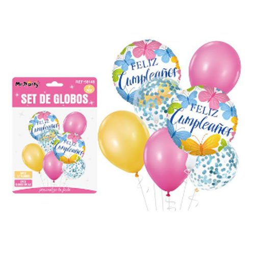 SET DE GLOBOS MARIPOSA por mayor - Cotillon por mayor