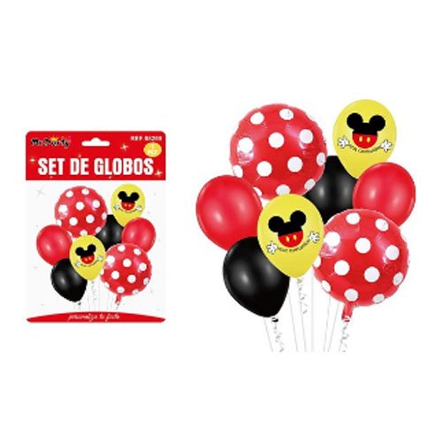 SET DE GLOBOS MICKEY MOUSE por mayor Cotillon por mayor