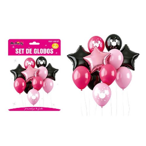 SET DE GLOBOS MINNEY MOUSE por mayor Cotillon por mayor