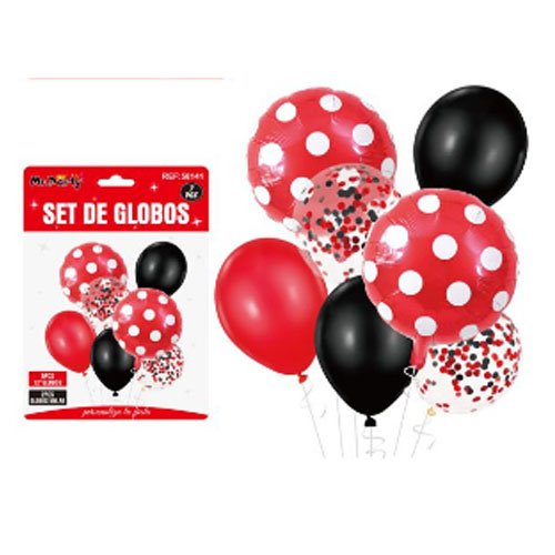 SET DE GLOBOS MINNEY MOUSE por mayor - Cotillon por mayor