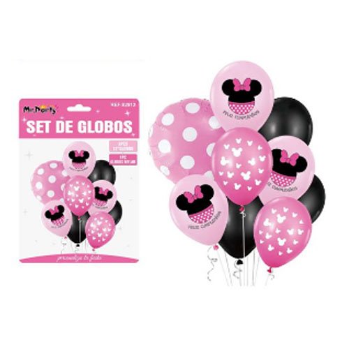 SET DE GLOBOS MINNEY MOUSE por mayor - Cotillon por mayor