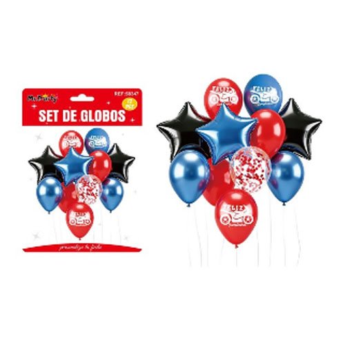 SET DE GLOBOS MOTOCICLETA por mayor Cotillon por mayor