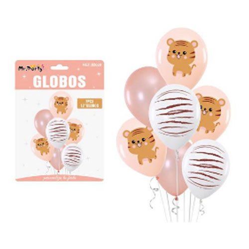 SET DE GLOBOS TIGRE BEBE por mayor Cotillon por mayor