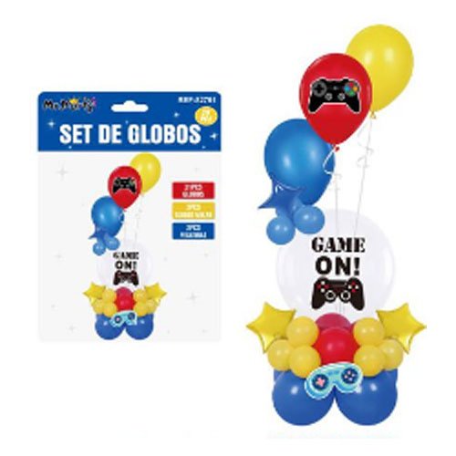 SET DE GLOBOS VIDEO JUEGO por mayor Cotillon por mayor