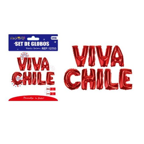SET DE GLOBOS VIVA CHILE por mayor - Fiestas-Patrias por mayor
