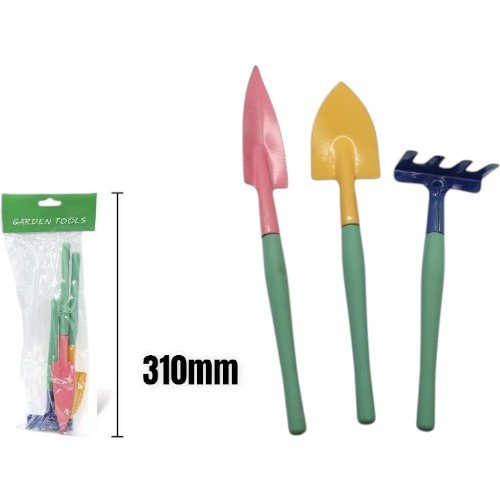 Set de Jardinería de 3 Piezas con Mangos Ergonómicos en Colores Vibrantes por mayor - Jardinería por mayor