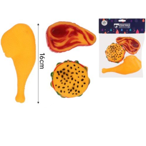 Set de Juguetes de Goma con Formas de Alimentos Variados para Entrenamiento de Mascotas por mayor Mascotas por mayor