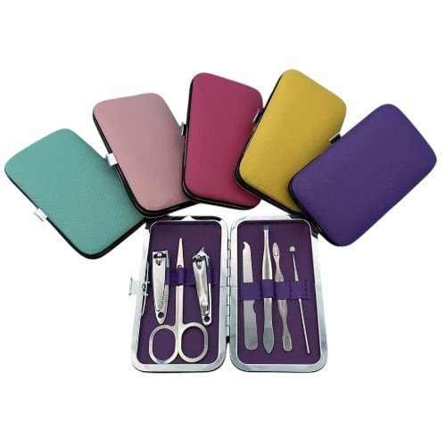 Set de Manicura Profesional de 7 Piezas con Estuche Rígido Elegante por mayor - Belleza por mayor