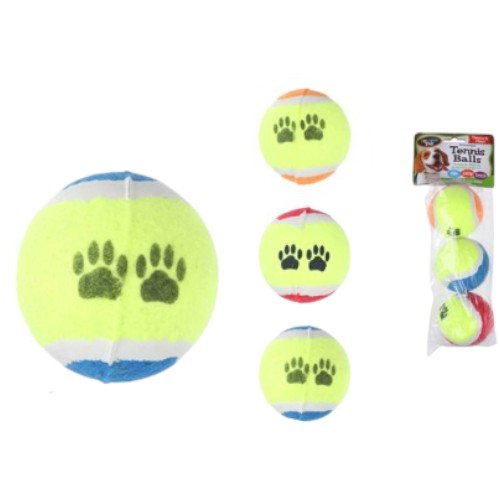 Set de Pelotas de Tenis Reforzadas para Perros con Diseño de Huellas para Entrenamiento y Juego por mayor Mascotas por mayor