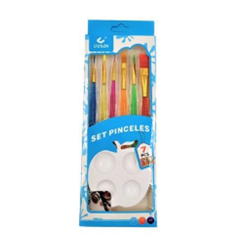 SET DE PINCELES+PLATO por mayor Útiles Escolares por mayor