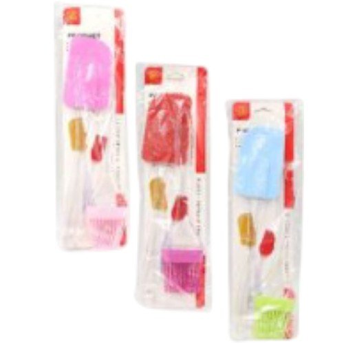 Set de Repostería de 2 Piezas: Espátula Mezcladora y Pincel de Silicona con Mango Transparente por mayor - Hogar por mayor