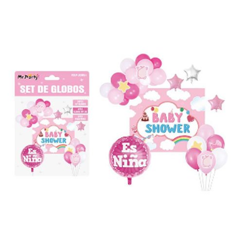 SET GLOBO BABY SHOWE por mayor Cotillon por mayor