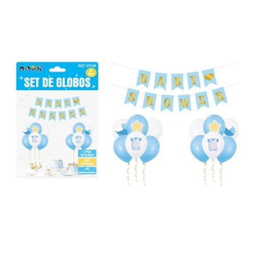 SET GLOBO BABY SHOWER por mayor Cotillon por mayor