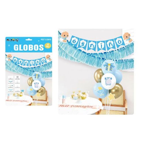 SET GLOBO BABY SHOWER por mayor - Cotillon por mayor