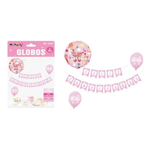 SET GLOBO BABY SHOWER por mayor Cotillon por mayor