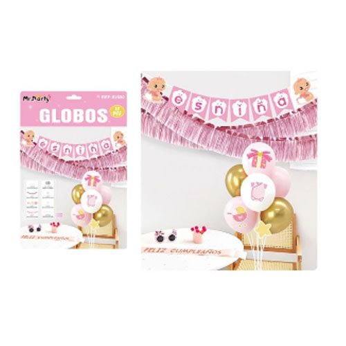SET GLOBO BABY SHOWER por mayor Cotillon por mayor