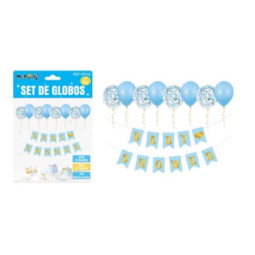 SET GLOBO BABY SHOWER por mayor Cotillon por mayor