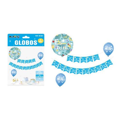 SET GLOBO BABY SHOWER por mayor Cotillon por mayor