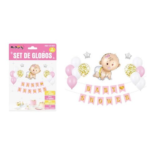 SET GLOBO BABY SHOWER por mayor Cotillon por mayor
