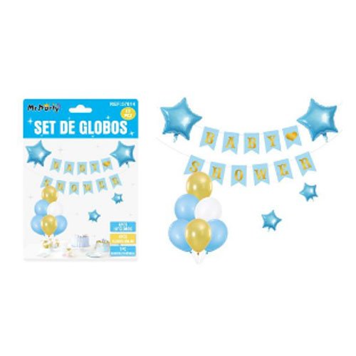 SET GLOBO BABY SHOWER por mayor Cotillon por mayor