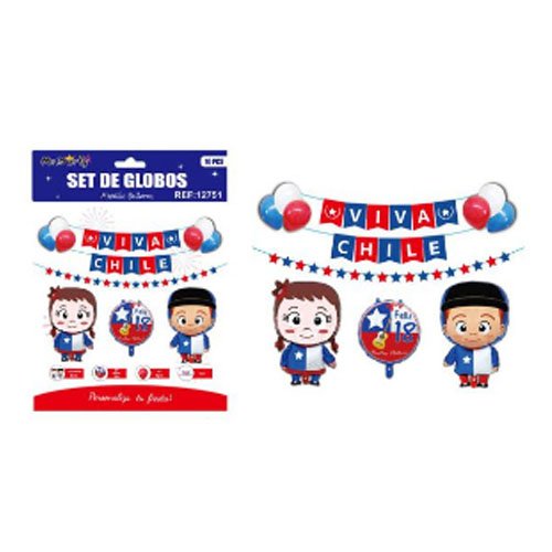 SET GLOBO NIÑ-NIÑA por mayor - Fiestas-Patrias por mayor