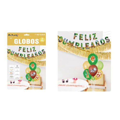 SET GLOBOS ANIMALES por mayor Cotillon por mayor