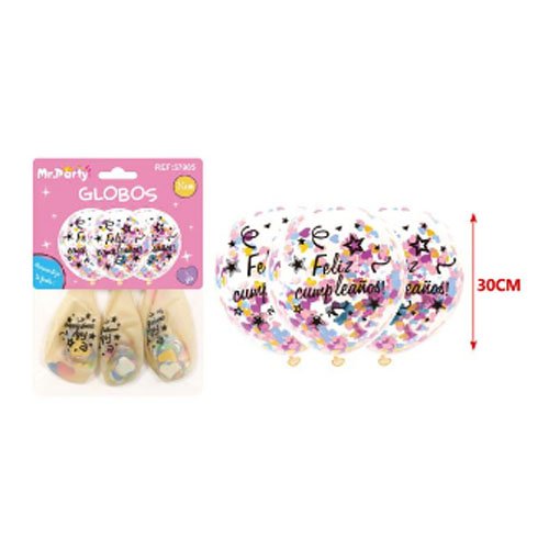 SET GLOBOS CONFETI por mayor Cotillon por mayor