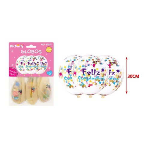 SET GLOBOS CONFETI por mayor Cotillon por mayor