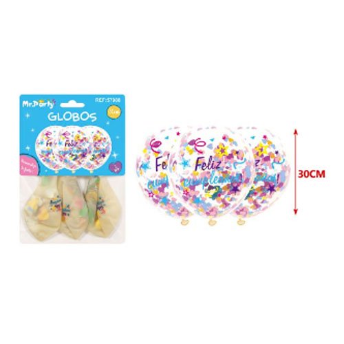 SET GLOBOS CONFETI por mayor Cotillon por mayor