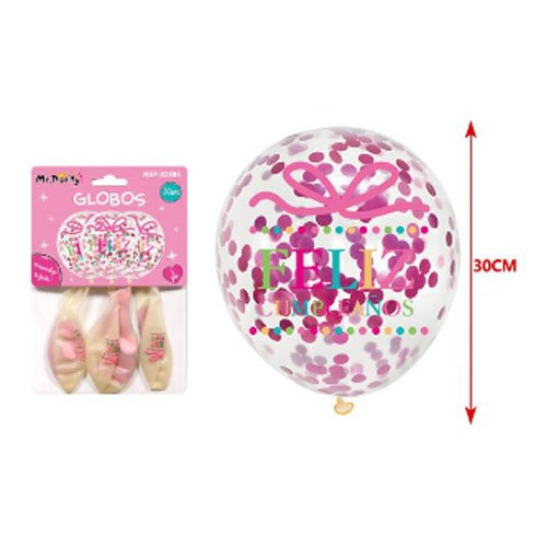 SET GLOBOS CONFETI por mayor Cotillon por mayor