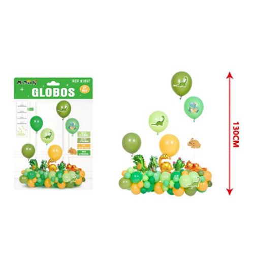 SET GLOBOS DINOSAURIO por mayor Cotillon por mayor