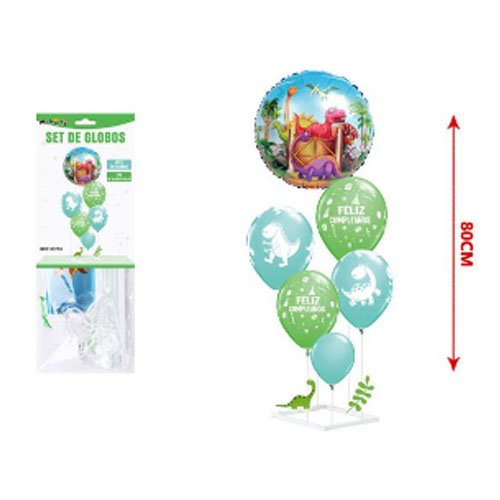 SET GLOBOS DINOSAURIO por mayor Cotillon por mayor