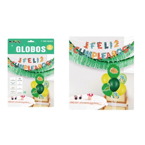 SET GLOBOS DINOSAURIO por mayor Cotillon por mayor