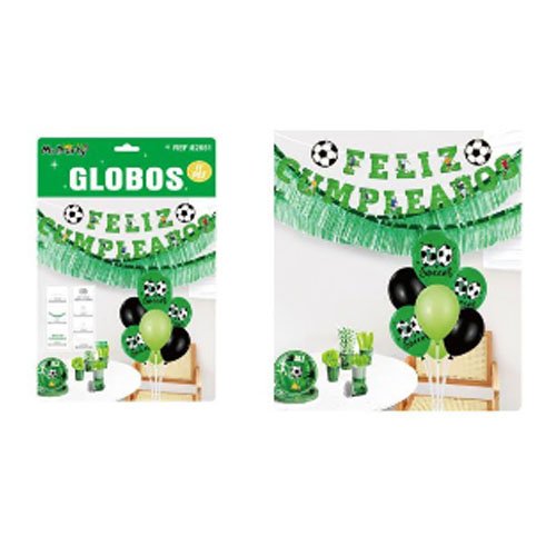 SET GLOBOS FUTBOL por mayor Cotillon por mayor