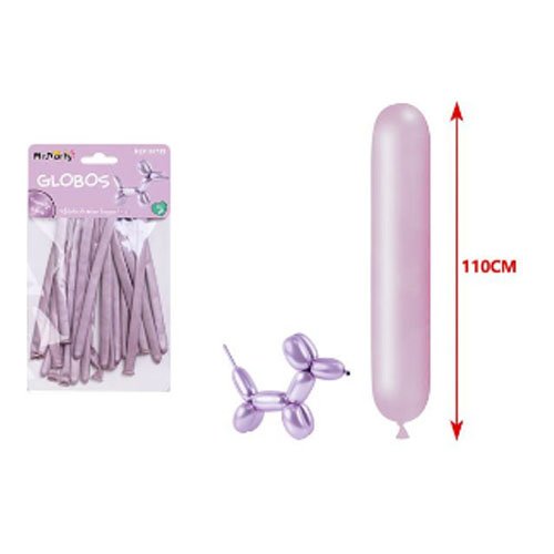 SET GLOBOS LARGOS METALIZADOS por mayor Cotillon por mayor