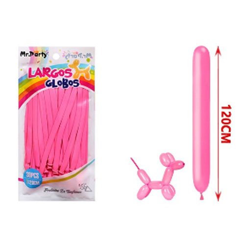 SET GLOBOS LARGOS ROSA por mayor Cotillon por mayor