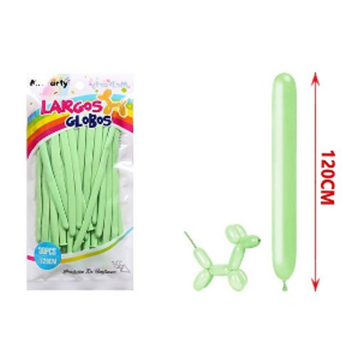  SET GLOBOS LARGOS MACA VERDE por mayor Cotillon por mayor