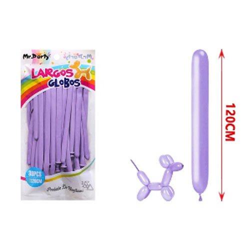 SET GLOBOS LARGOS MACA MORADO por mayor Cotillon por mayor
