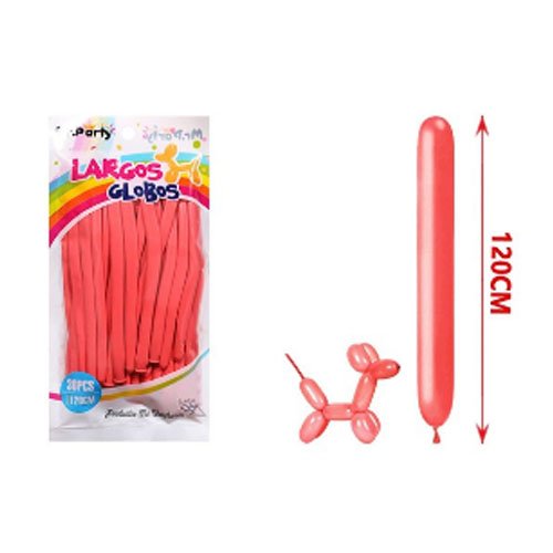 SET GLOBOS LARGOS MACA ROJO por mayor Cotillon por mayor