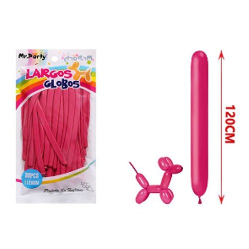 SET GLOBOS LARGOS ROJO-ROSA por mayor Cotillon por mayor