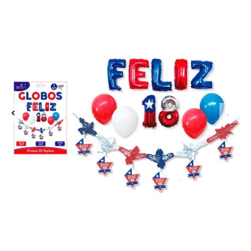 SET GLOBOS METALICO por mayor - Fiestas-Patrias por mayor