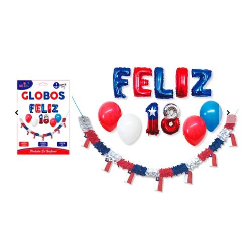 SET GLOBOS METALICO por mayor - Fiestas-Patrias por mayor