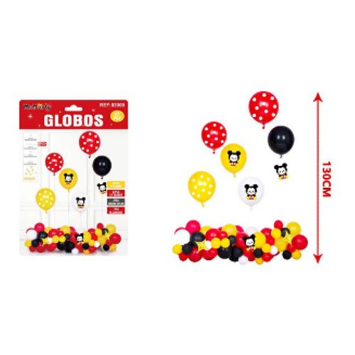 SET GLOBOS MICKEY MOUSE por mayor Cotillon por mayor