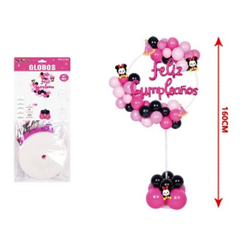 SET GLOBOS MINNEY MOUSE por mayor Cotillon por mayor