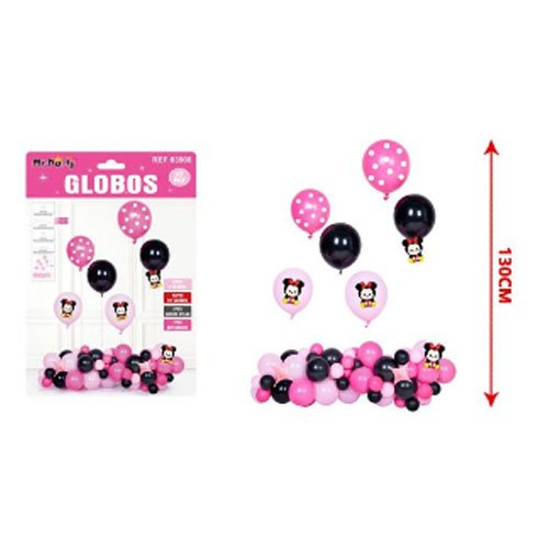 SET GLOBOS MINNEY MOUSE por mayor Cotillon por mayor