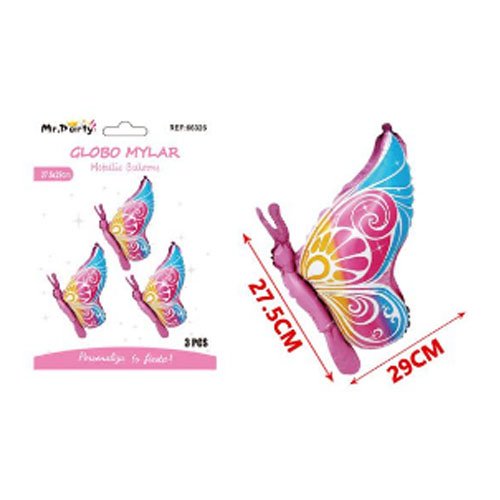 SET GLOBOS MYLAR MARIPOSAS por mayor - Cotillon por mayor
