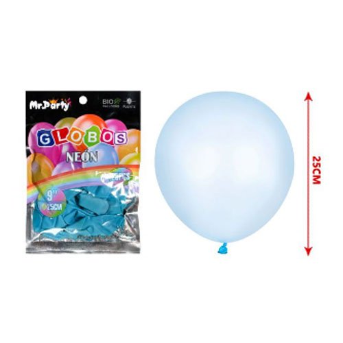 SET GLOBOS NEON AZULES por mayor Cotillon por mayor