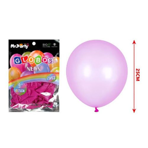 SET GLOBOS NEON MORADOS por mayor Cotillon por mayor